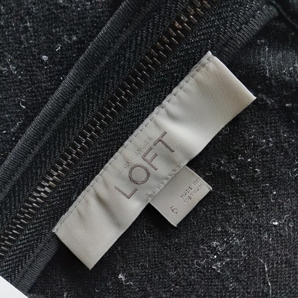 Loft gray Jacquard fit and flare dress - Picture 2 of 5